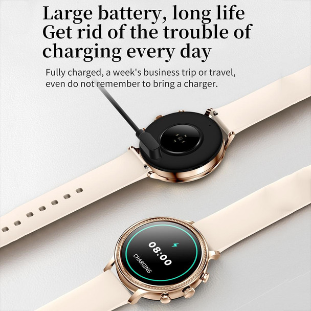 V60 1.39 Inch Health Monitoring Multifunctional Waterproof Bluetooth Call Smart Watch, Color: Gold