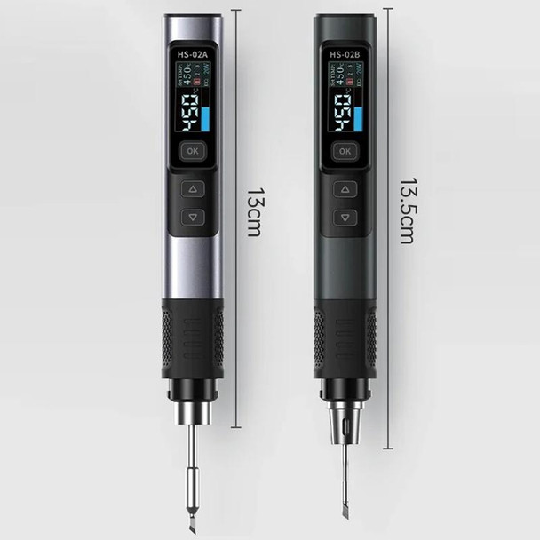 FNIRSI Portable Constant Temperature Soldering Iron Set, Model: HS-02A Upgrade 6 Head+C2C Line+100W US Plug+EU Adapter