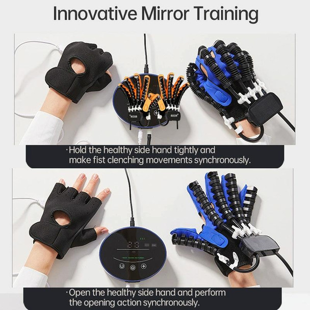Intelligent Robot Split Finger Training Rehabilitation Glove Equipment With UK Plug Adapter, Size: S(Orange Right Hand)