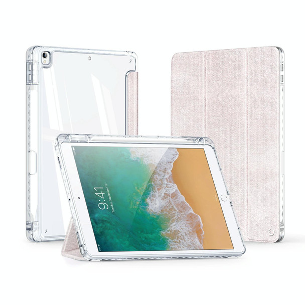For iPad 7/8/9 10.2/Air 3/Pro 10.5 2017 DUX DUCIS Unid Series PU+TPU Smart Tablet Case(Pink)