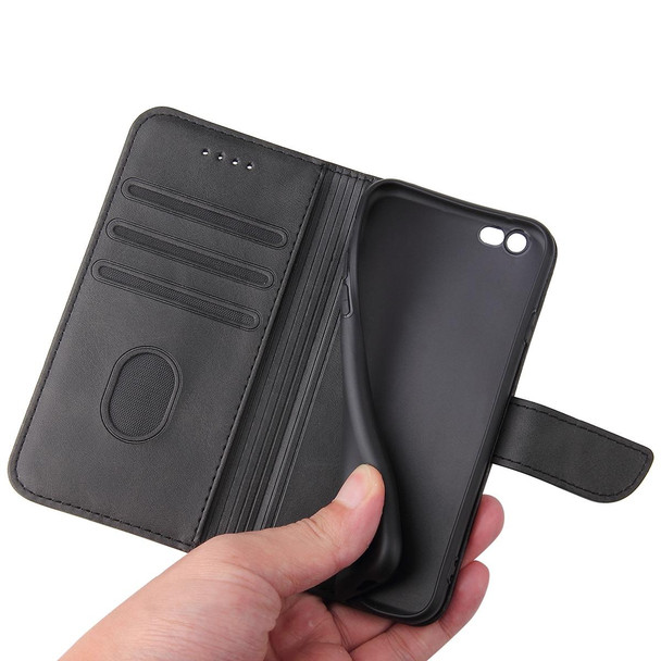 Calf Texture Buckle Horizontal Flip Leatherette Case with Holder & Card Slots & Wallet - iPhone 6 & 6s(Black)