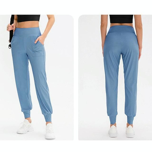 Autumn And Winter Loose Sports Trousers - Ladies (Color:Fog Blue Size:XXL)