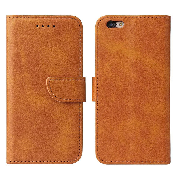 Calf Texture Buckle Horizontal Flip Leatherette Case with Holder & Card Slots & Wallet - iPhone 6 & 6s(Khaki)