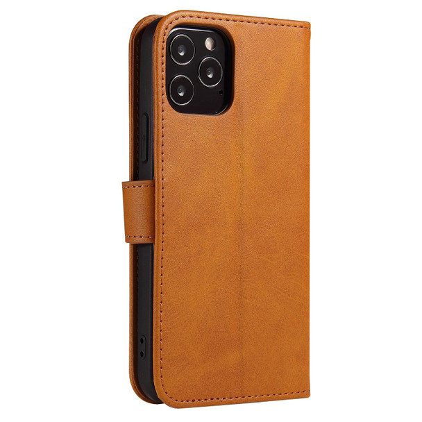 Calf Texture Buckle Horizontal Flip Leatherette Case with Holder & Card Slots & Wallet - iPhone 12 mini(Khaki)