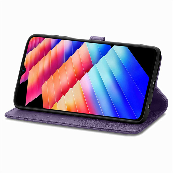 For Infinix Hot 30i Mandala Flower Embossed Leather Phone Case(Purple)