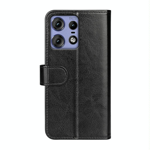 For Motolora Edge 50 Pro R64 Texture Horizontal Flip Leather Phone Case(Black)