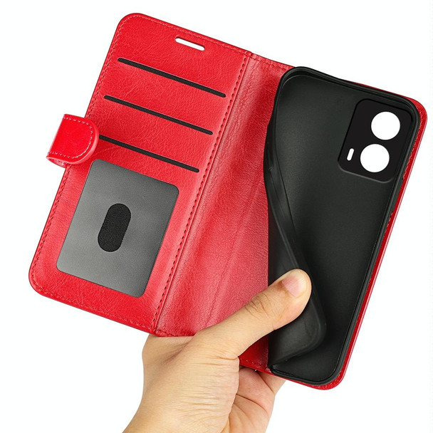 For Motolora Moto G24 R64 Texture Horizontal Flip Leather Phone Case(Red)