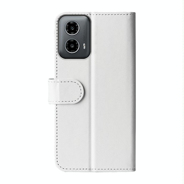 For Motolora Moto G34 R64 Texture Horizontal Flip Leather Phone Case(White)