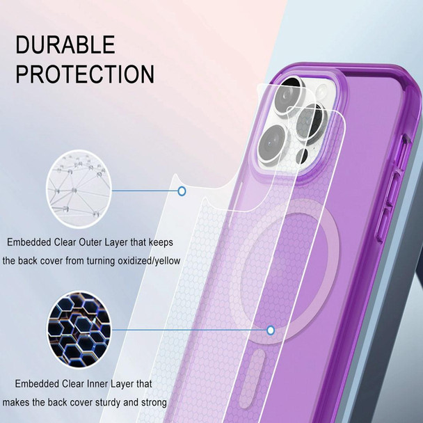 For iPhone 11 Pro Max 2 in 1 Colorful Magnetic PC + TPU Phone Case(Dark Purple)