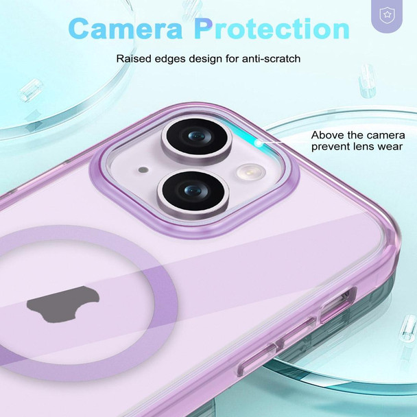 For iPhone 13 2 in 1 Colorful Magnetic PC + TPU Phone Case(Light Purple)