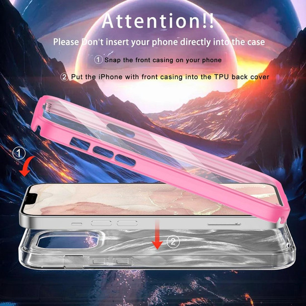 For iPhone 11 Pro Max 2 in 1 IMD Gradient Feather PC + TPU Phone Case(Rose Red)