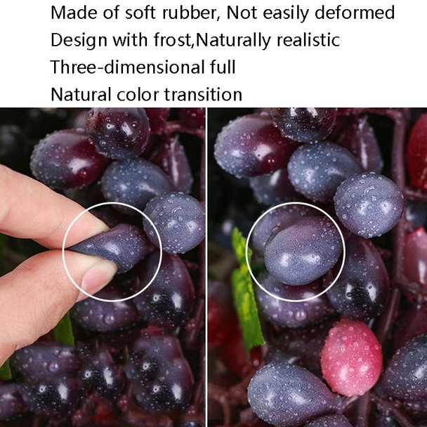 2 Bunches 110 Granules Agate Grapes Simulation Fruit Simulation Grapes PVC with Cream Grape Shoot Props