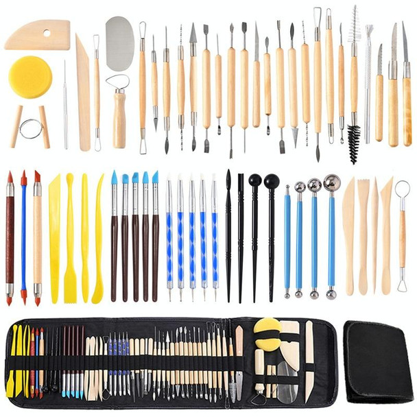 61 In 1 Clay Tools Kit Ceramics DIY Clay Sculpting Tools for Pottery Craft, Baking, Carving