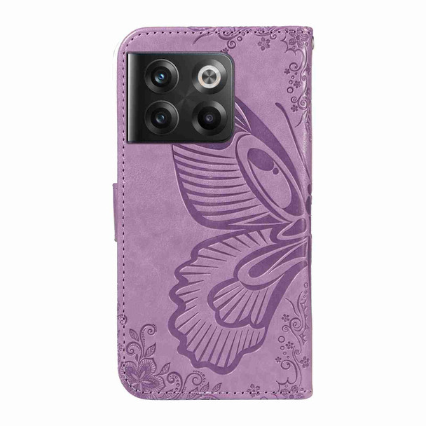 For OnePlus 10T / Ace Pro 5G Swallowtail Butterfly Embossed Leather Phone Case(Purple)
