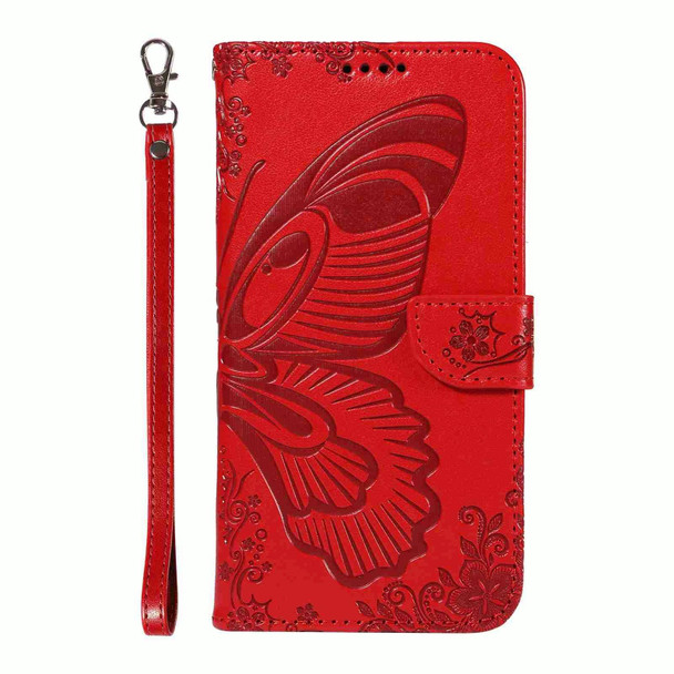 For OnePlus Nord CE4 Swallowtail Butterfly Embossed Leather Phone Case(Red)