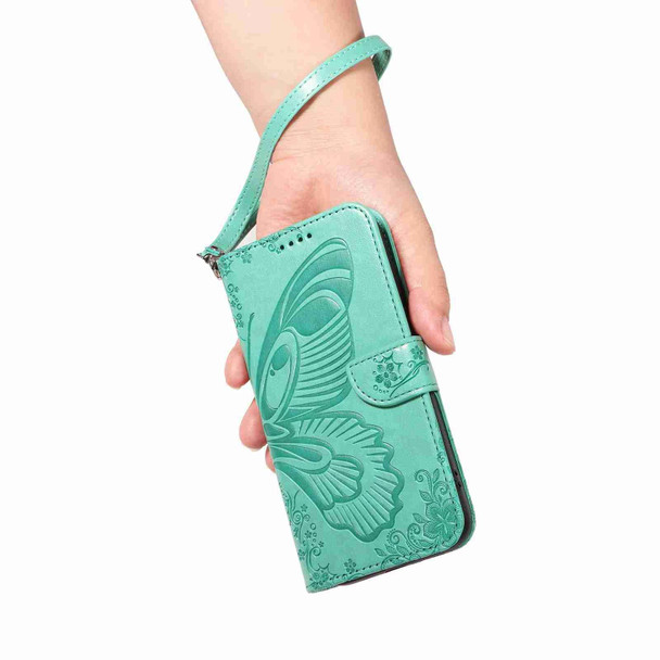 For OnePlus 10T / Ace Pro 5G Swallowtail Butterfly Embossed Leather Phone Case(Green)