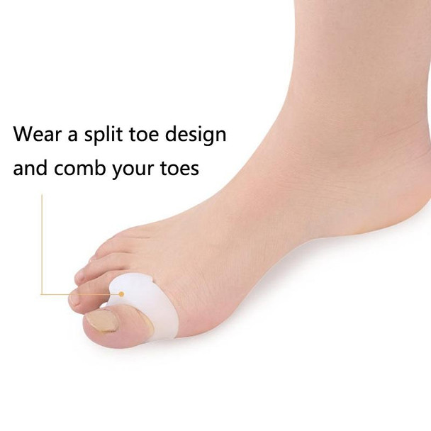 10 Pairs Great Toe Orthosis Separator Soft and Comfortable Toe Care Cover, Size: L(Skin Color)