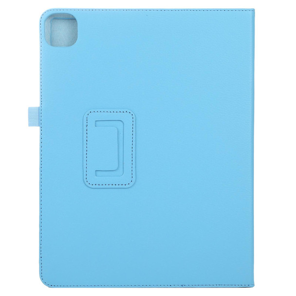 Litchi Texture Solid Color Leather Tablet Case - iPad Pro 12.9 2021 / 2020 / 2018(Sky Blue)