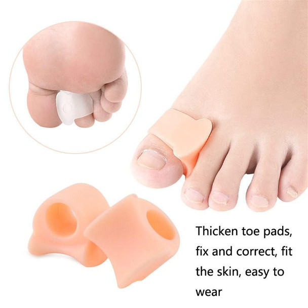 10 Pairs Great Toe Orthosis Separator Soft and Comfortable Toe Care Cover, Size: M(Skin Color)