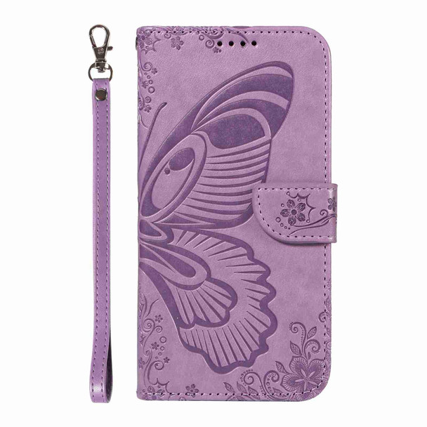 For Sony Xperia 5 IV Swallowtail Butterfly Embossed Leather Phone Case(Purple)