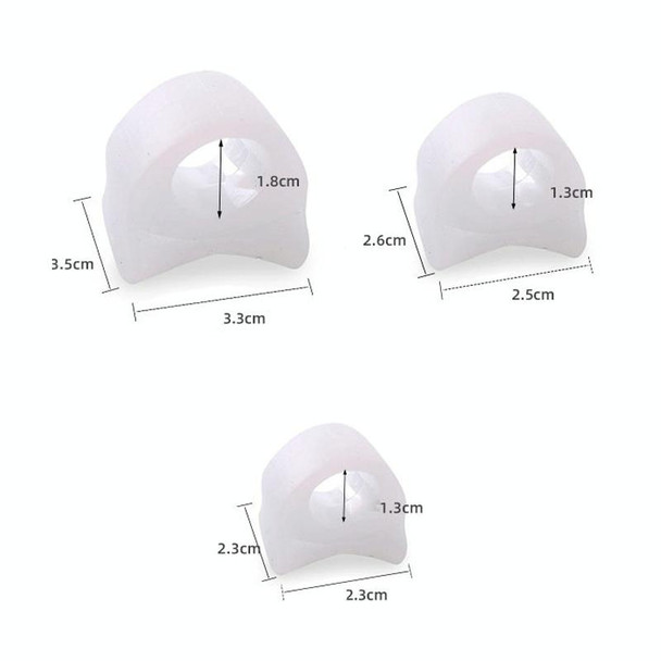 10 Pairs Great Toe Orthosis Separator Soft and Comfortable Toe Care Cover, Size: M(Brighten Skin Color)