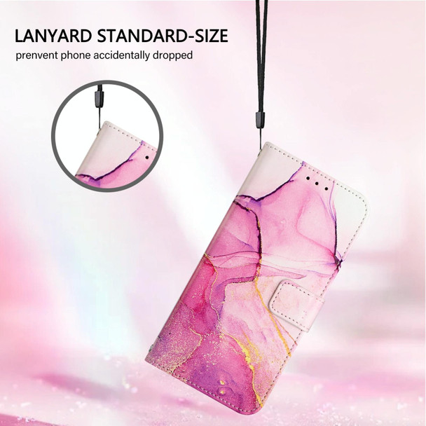 For Xiaomi Mi CC9e / Mi A3 PT003 Marble Pattern Flip Leather Phone Case(Pink Purple Gold)