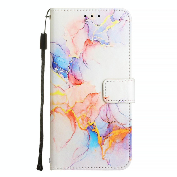 For vivo V29e 5G Global / Y200 5G Global PT003 Marble Pattern Flip Leather Phone Case(Marble White)