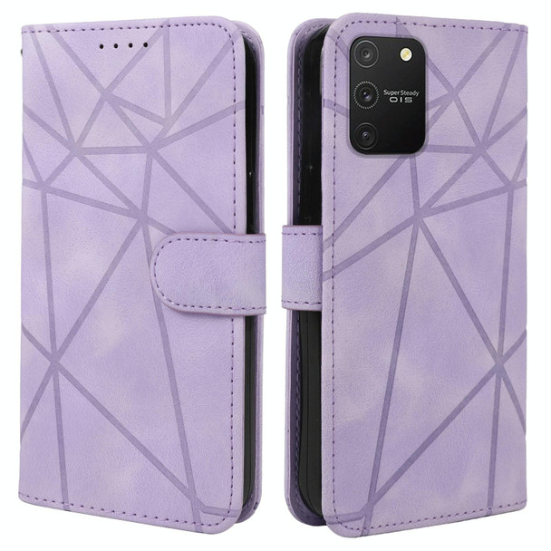 For Samsung Galaxy S10 Lite Skin Feel Geometric Lines Leather Phone Case(Purple)