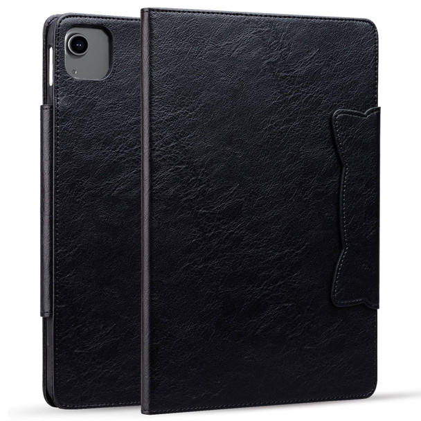 For iPad Pro 11 2022 / 2021 / 2020 / 2018 Cat Buckle Leather Smart Tablet Case(Black)