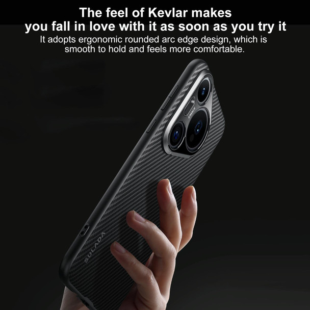 For Huawei Pura 70 Pro / 70 Pro+ SULADA 600D Kevlar Texture PC Shockproof Phone Case(Black)