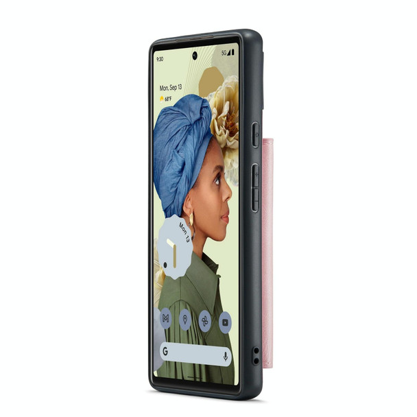 Google Pixel 6A JEEHOOD Retro Magnetic Detachable Phone Case(Pink)