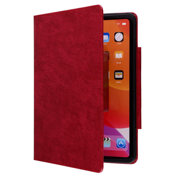 For iPad 9 10.2 2021 / 8 2020 / 7 2019 Cat Buckle Leather Smart Tablet Case(Red)