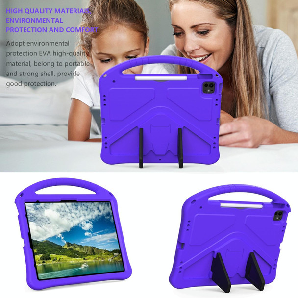 For iPad Pro 12.9 2018-2023 EVA Shockproof Tablet Case with Holder(Purple)