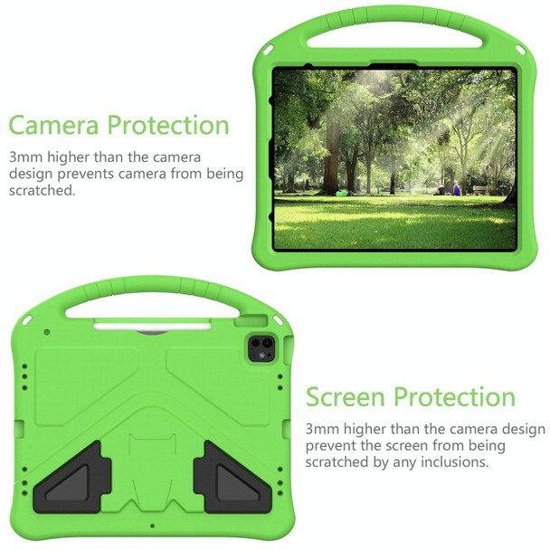 For iPad Pro 12.9 2018-2023 EVA Shockproof Tablet Case with Holder(Green)