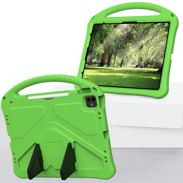 For iPad Pro 12.9 2018-2023 EVA Shockproof Tablet Case with Holder(Green)
