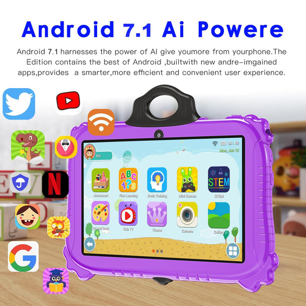 C79 Panda 7 inch WiFi Kids Tablet PC, 2GB+16GB, Android 7.1 MT6735 Octa Core CPU(Blue)