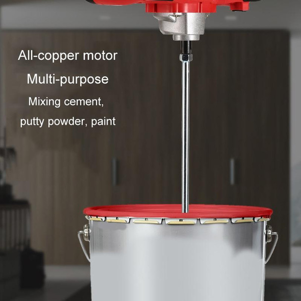 AOTUO 220V High Power Industrial Grade Electrical Mixer Handheld Concrete Paint Mixer(EU Plug Blue)