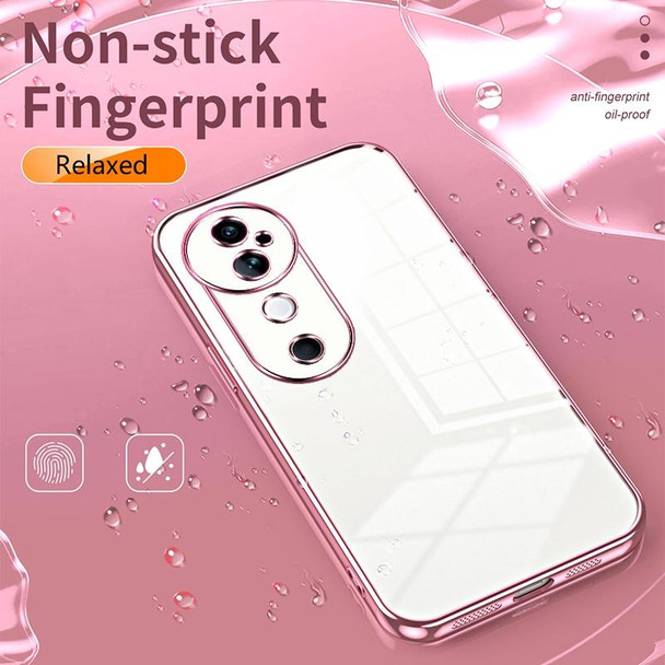 For vivo S19 Transparent Plating Fine Hole Phone Case(Green)