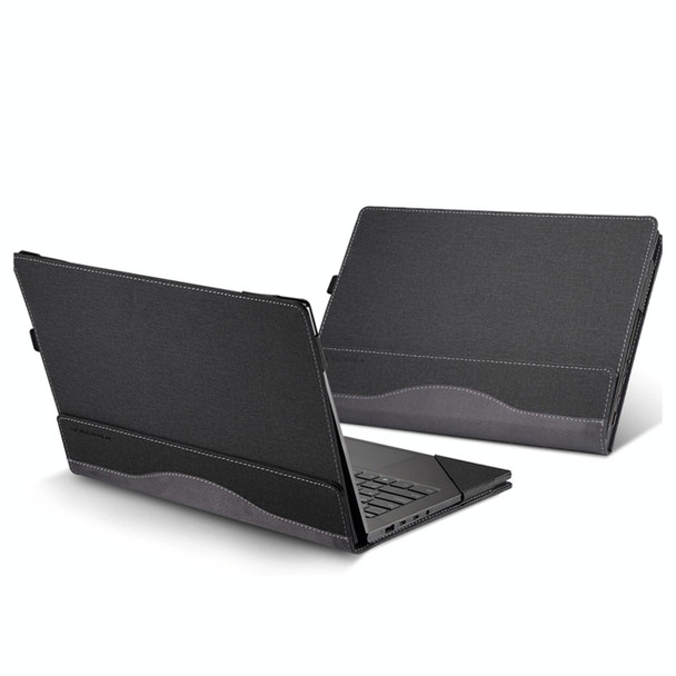 For HP Spectre X360 13 inch 13-ae / 13-ap Leather Laptop Shockproof Protective Case(Black)