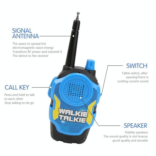 1 Pair Intelligent Wireless Call Walkie-Talkie Remote Dialogue Interactive Children Toys(Blue)