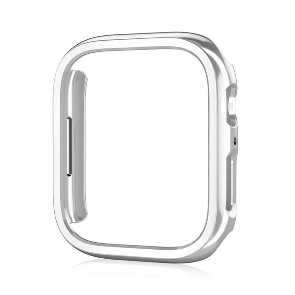 Electroplated PC Hollow Watch Protective Case - Apple Watch Series 7 41mm(Silver)