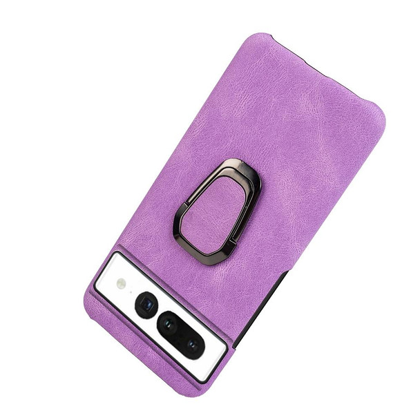 Google Pixel 7 Pro Ring Holder PU Phone Case(Purple)