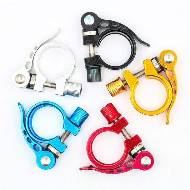 5 PCS Bicycle Accessories Quick Release Clip Road Bike Seatpost Clamp, Size: 34.9mm(Red)