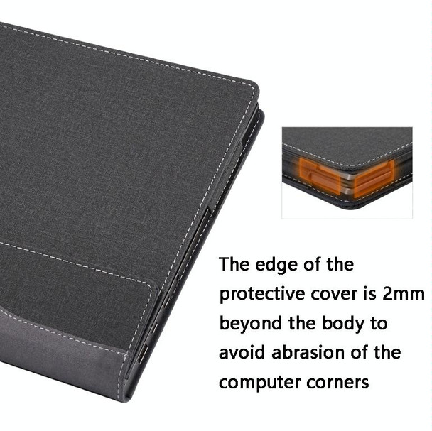 13.9 inch PU Leatherette Laptop Protective Cover - Lenovo Yoga 5 Pro / Yoga 910(Blue)