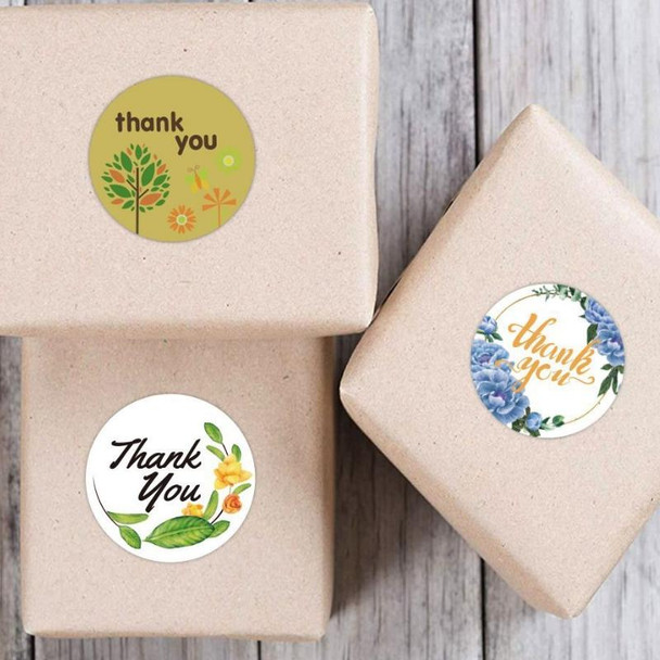 10 PCS Thank You Flower Sticker Handicraft Decoration Envelope Sealing Sticker, Size: 2.5cm / 1 inch(A-209)