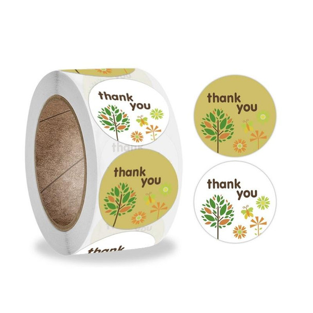 10 PCS Thank You Flower Sticker Handicraft Decoration Envelope Sealing Sticker, Size: 2.5cm / 1 inch(A-208)