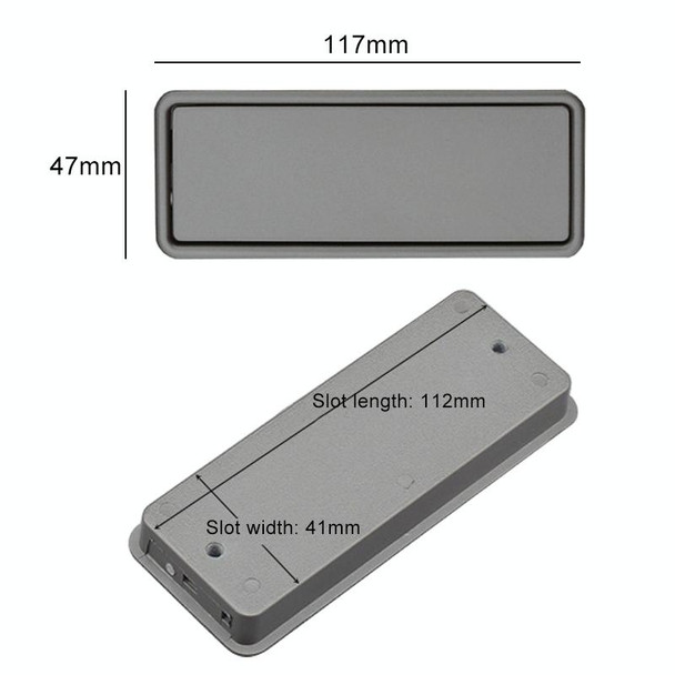 Simple Wardrobe Slotted Scrub Handle Concealed Recessed Drawer Invisible Handle, Hole Distance96mm (Grey)