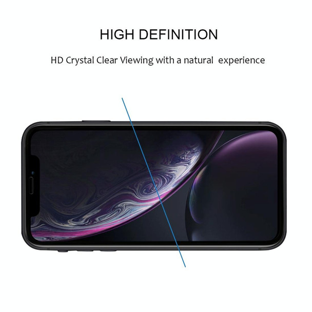 Full Glue Silk Print Full Screen Tempered Glass Film for iPhone 11 / XR(Black)