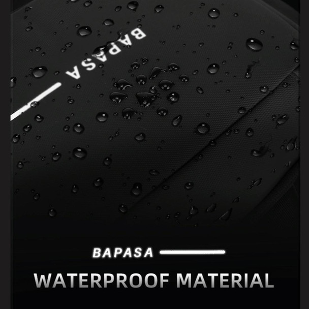 BAPASA A-177 Men Anti-theft Energetic Crossbody Bag with USB Port(Black)