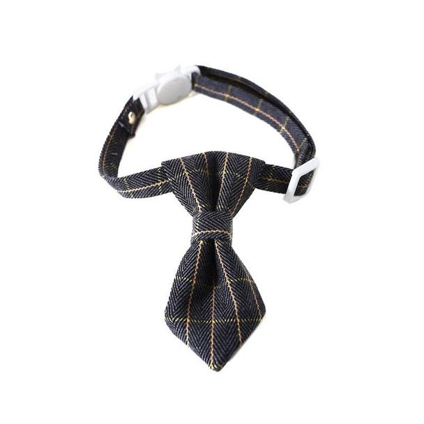4 PCS Pet Sub-Bow Tie Adjustable Cat Dog Collar Accessories, Style:Tie, Size:S 17-32cm(Gray)